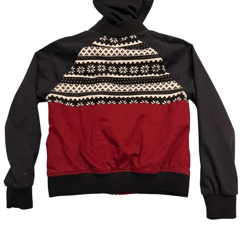Empyre Black and Red‎ Patterned Jacket Size L
